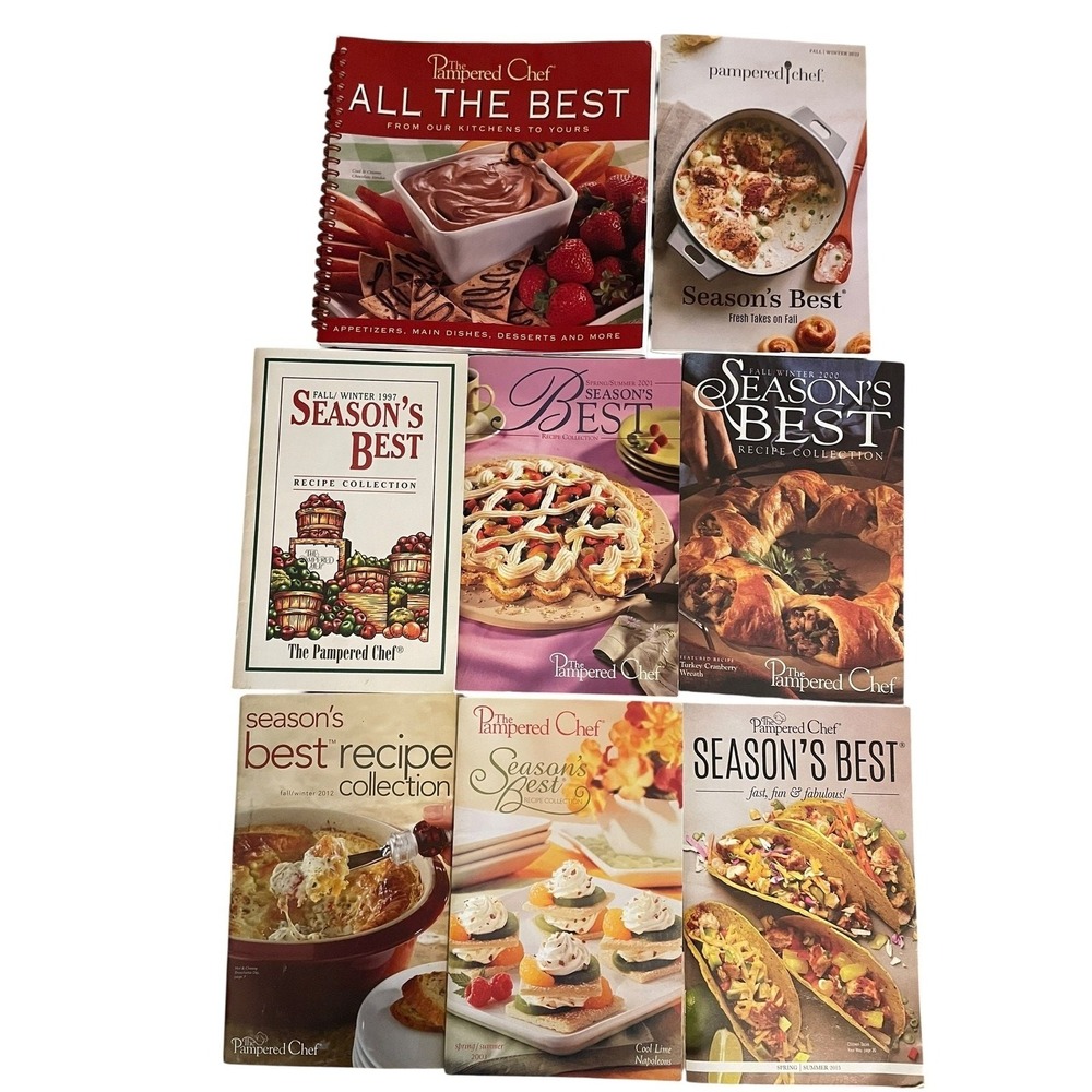 Pampered Chef Season's Best Lot Of 12 Recipe Cookbooks‎ Vintage 90s Cooking
